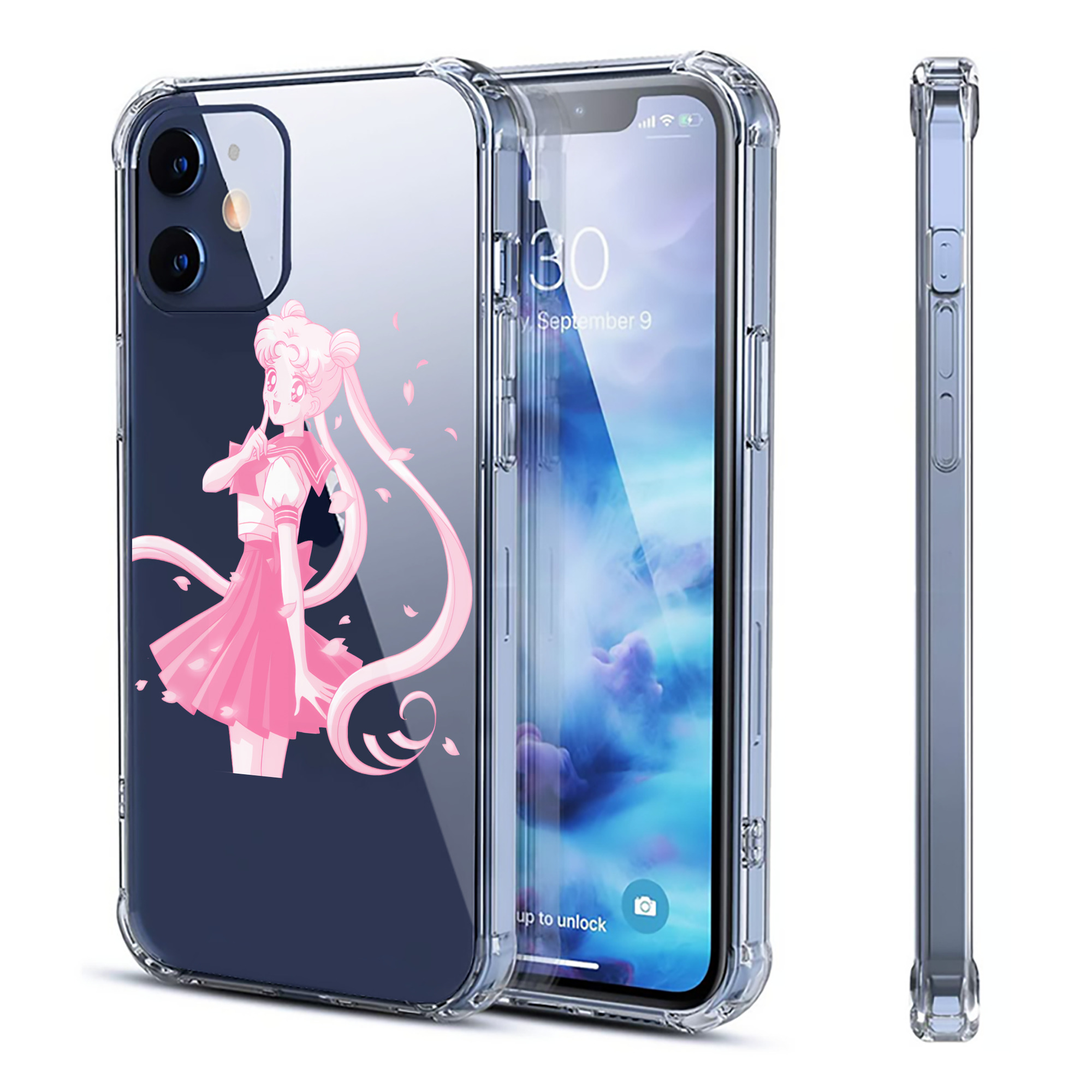 （画像用） 美少女戦士セーラームーン 愛野 美奈子 あいの みなこ Sailor Moon Aino Minako 【iPhone 12シリーズ対応】透明スマホケース（クリアソフトケース）